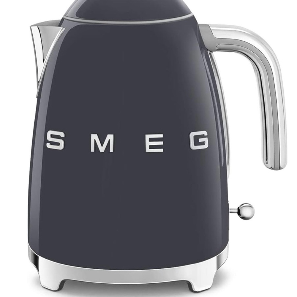 SMEG Electric Kettle in Gray - Retro Stainless Accent